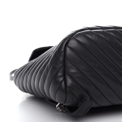 Chanel Calfskin Chevron Quilted Small Urban Spirit Backpack Black 8 of 10