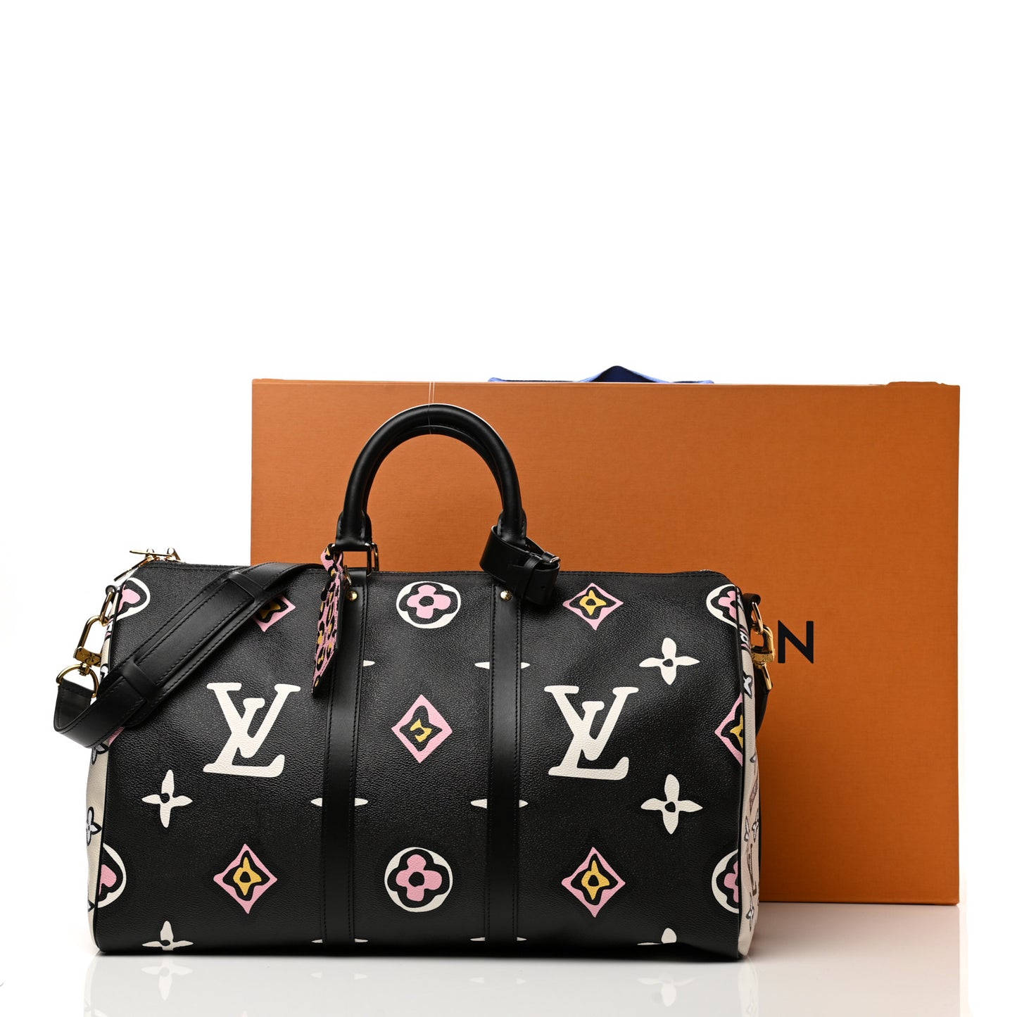 Monogram Giant Wild At Heart Keepall Bandouliere 45 Black