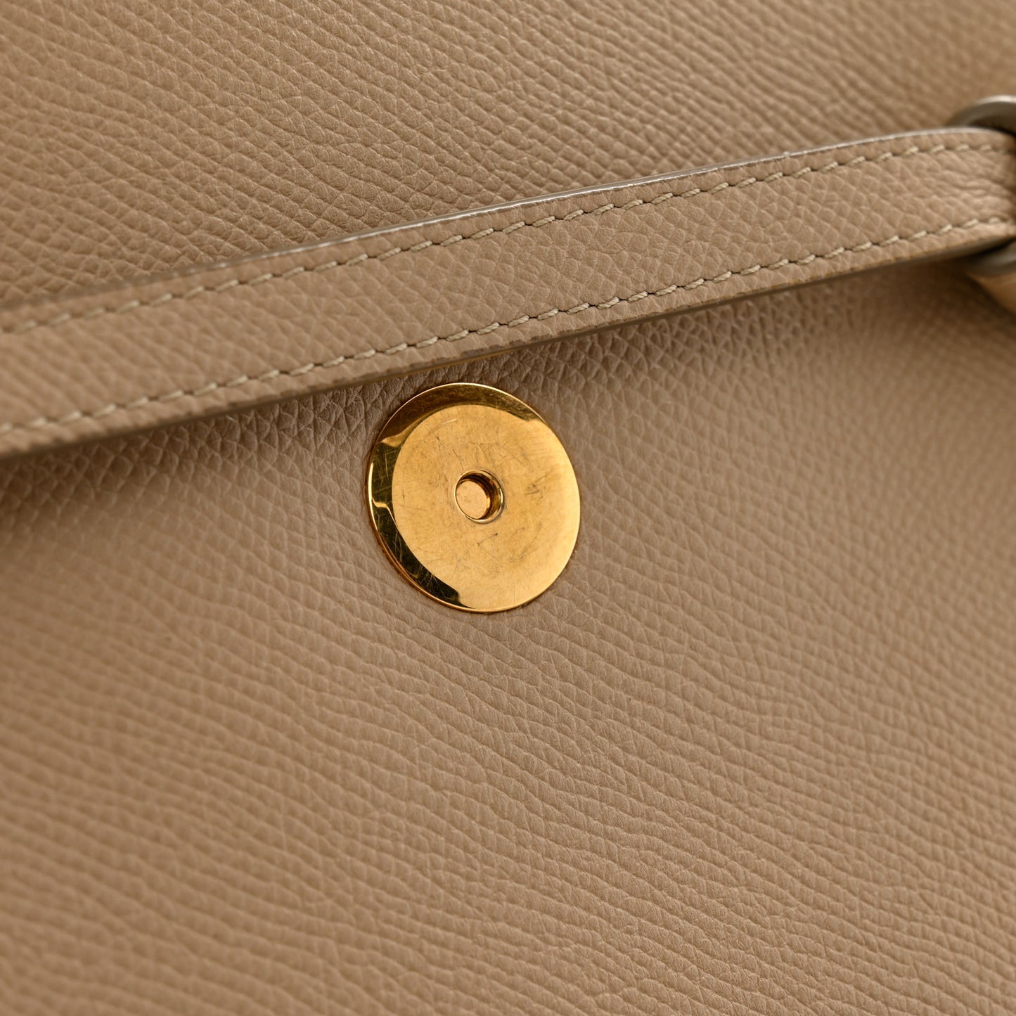 Grained Calfskin Nano Belt Bag Light Taupe