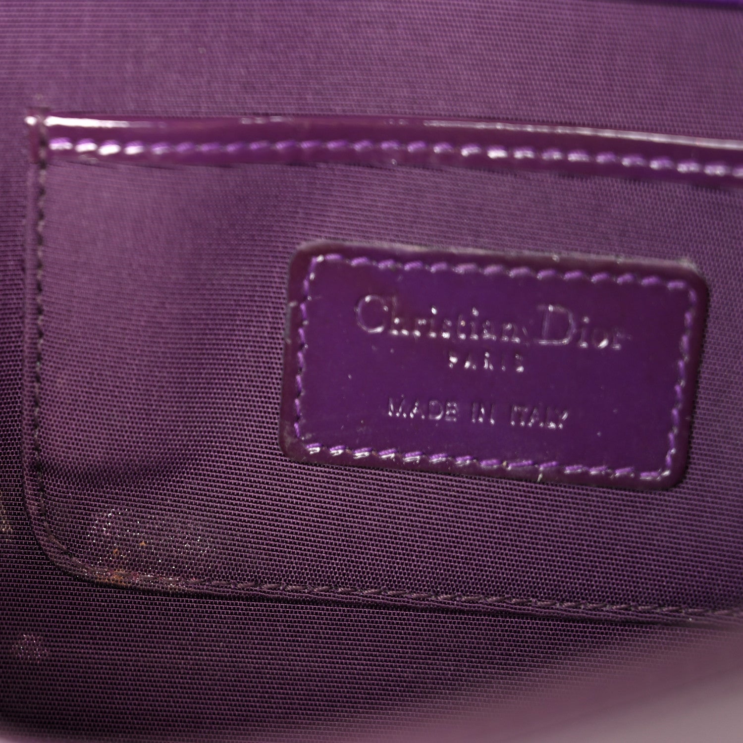 Christian Dior Patent Cannage Lady Dior Convertible Clutch Purple 7 of 12
