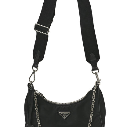 Prada Nylon Re-Edition 2005 Shoulder Bag Black 7 of 11