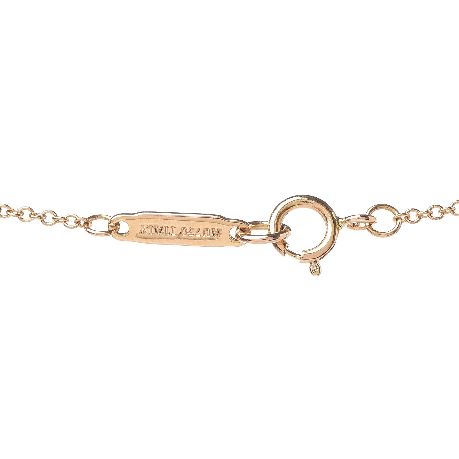 Tiffany 18K Rose Gold Diamond Small Atlas Open Pave Pendant Necklace 6 of 7