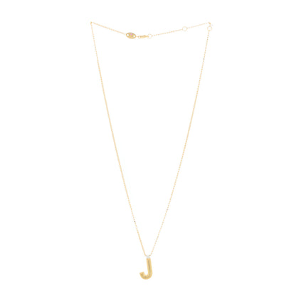 Roberto Coin 18K Yellow Gold Diamond Princess Block Letter J Pendant Necklace 3 of 5