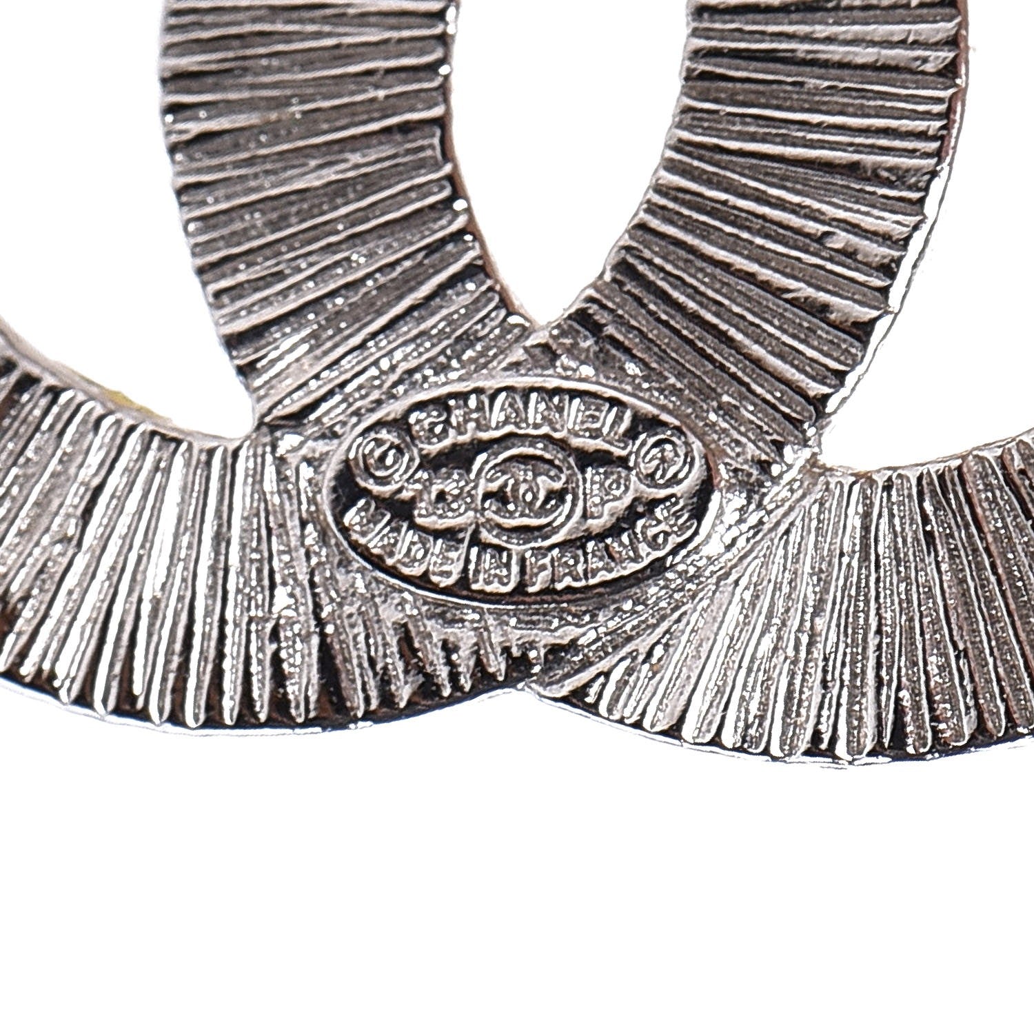 Chanel Baguette Crystal CC Dangle Earrings Silver 4 of 4