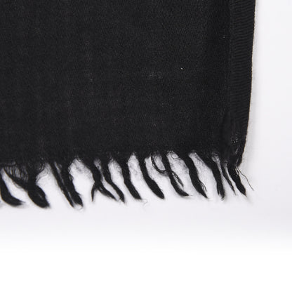 Gucci Wool Silk GG Monogram GGNat Scarf Black 4 of 6