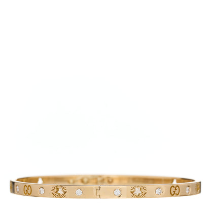 Gucci 18K Yellow Gold Diamond Icon Stars Bracelet 2 of 5