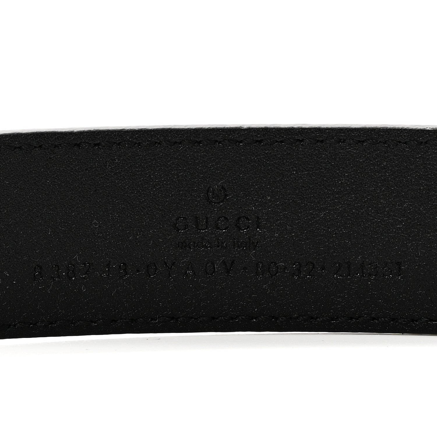 Gucci Plutone Calfskin Plaque GG 30mm Belt 80 32 Black 5 of 5
