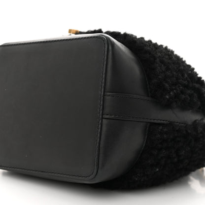 Saint Laurent Shearling Calfskin Small Emmanuelle Bucket Bag Black 10 of 12
