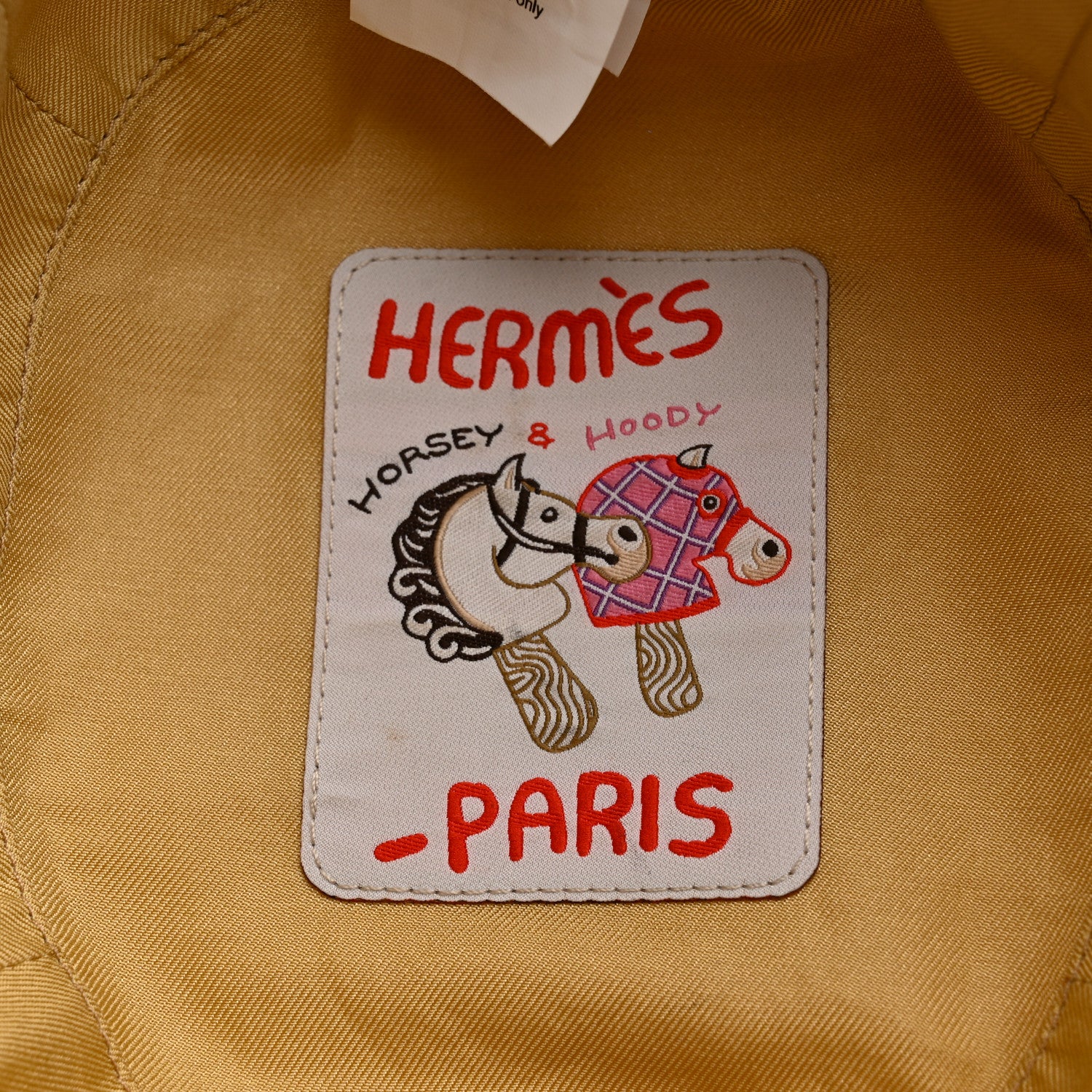 Hermes Cotton Canvas Calvi Seashell Bucket Hat 57 Naturel 9 of 9