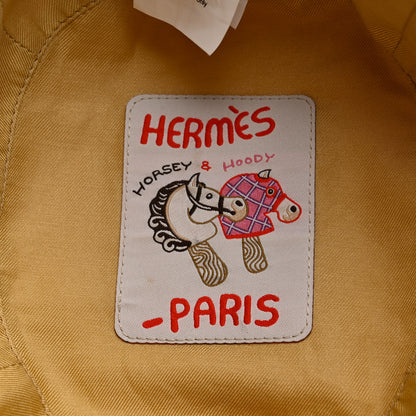Hermes Cotton Canvas Calvi Seashell Bucket Hat 57 Naturel 9 of 9