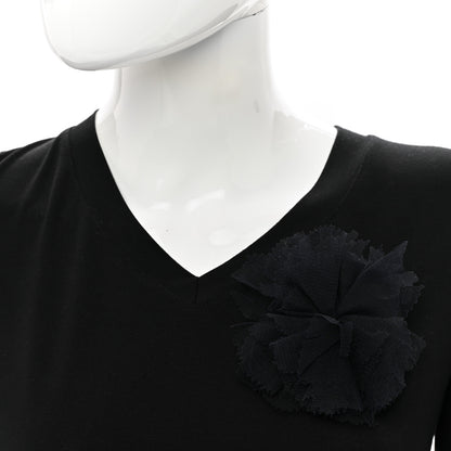 Chanel Tulle Camellia Brooch Black 2 of 4