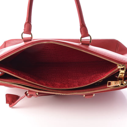 Prada Saffiano Medium Galleria Double Zip Tote Fuoco 5 of 23