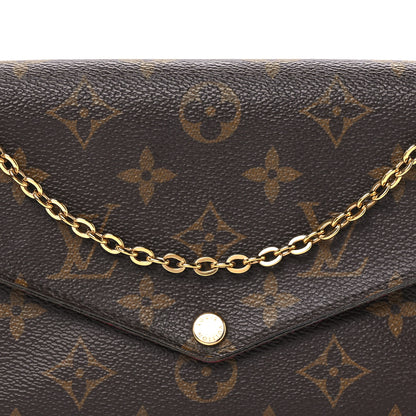 Louis Vuitton Monogram Pochette Felicie Chain Wallet Fuchsia 9 of 12