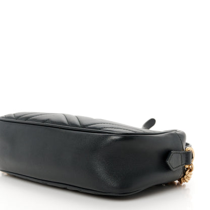 Gucci Calfskin Matelasse Small GG Marmont Chain Shoulder Bag Black 11 of 11