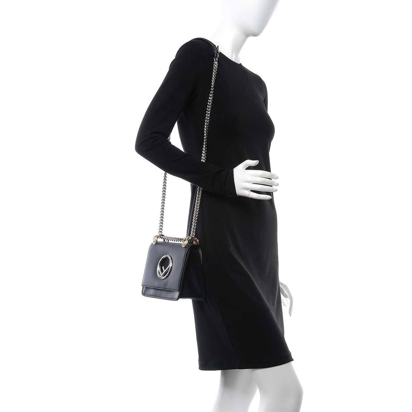 Vitello Century Opaco F is Fendi Small Kan I Shoulder Bag Black
