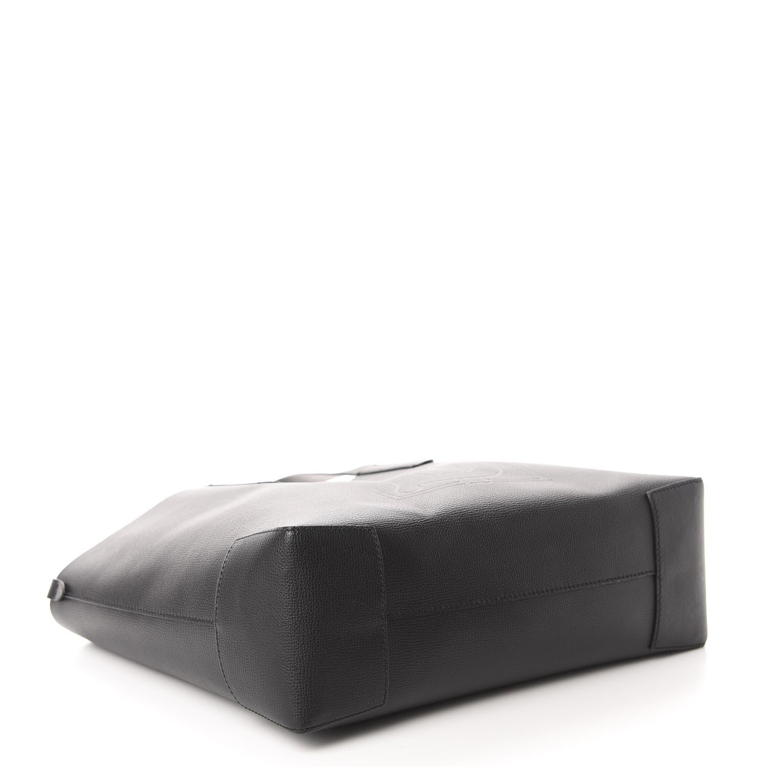 Burberry Calfskin TB Motif Embossed Medium Tote Black 4 of 16