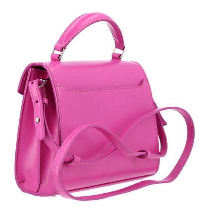 Saint Laurent Calfskin Mini Classic Monogram Cassandra Top Handle Bag Electric Fuchsia 3 of 11