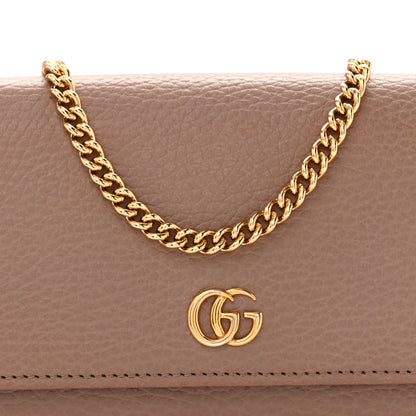Gucci Dollar Calfskin Petite GG Marmont Wallet Chain Bag Porcelain Rose 8 of 15