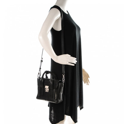 3.1 Phillip Lim 3.1 Textured Calfskin Mini Pashli Satchel Black 2 of 8
