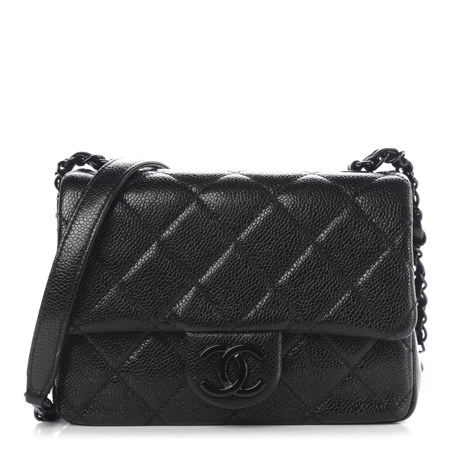 Caviar Quilted Incognito Mini Square Flap Black