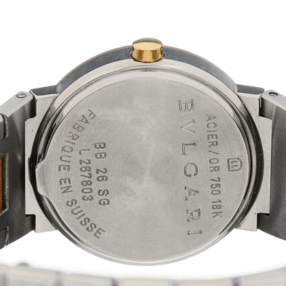 Bulgari Stainless Steel 18K Yellow Gold 26mm Quartz Watch Black 4 of 4