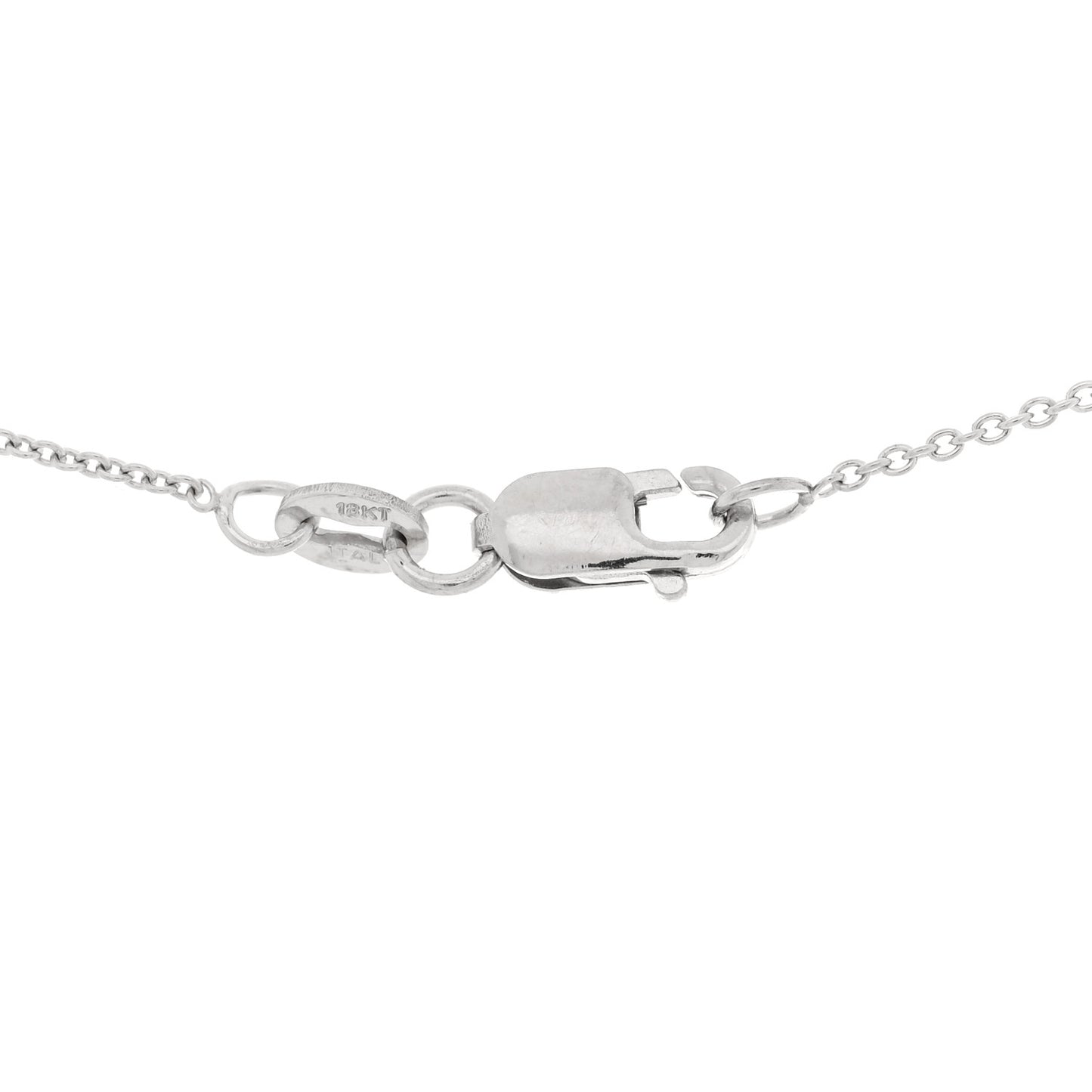 18K White Gold Diamond Tiny Treasures Sunburst Pendant Necklace