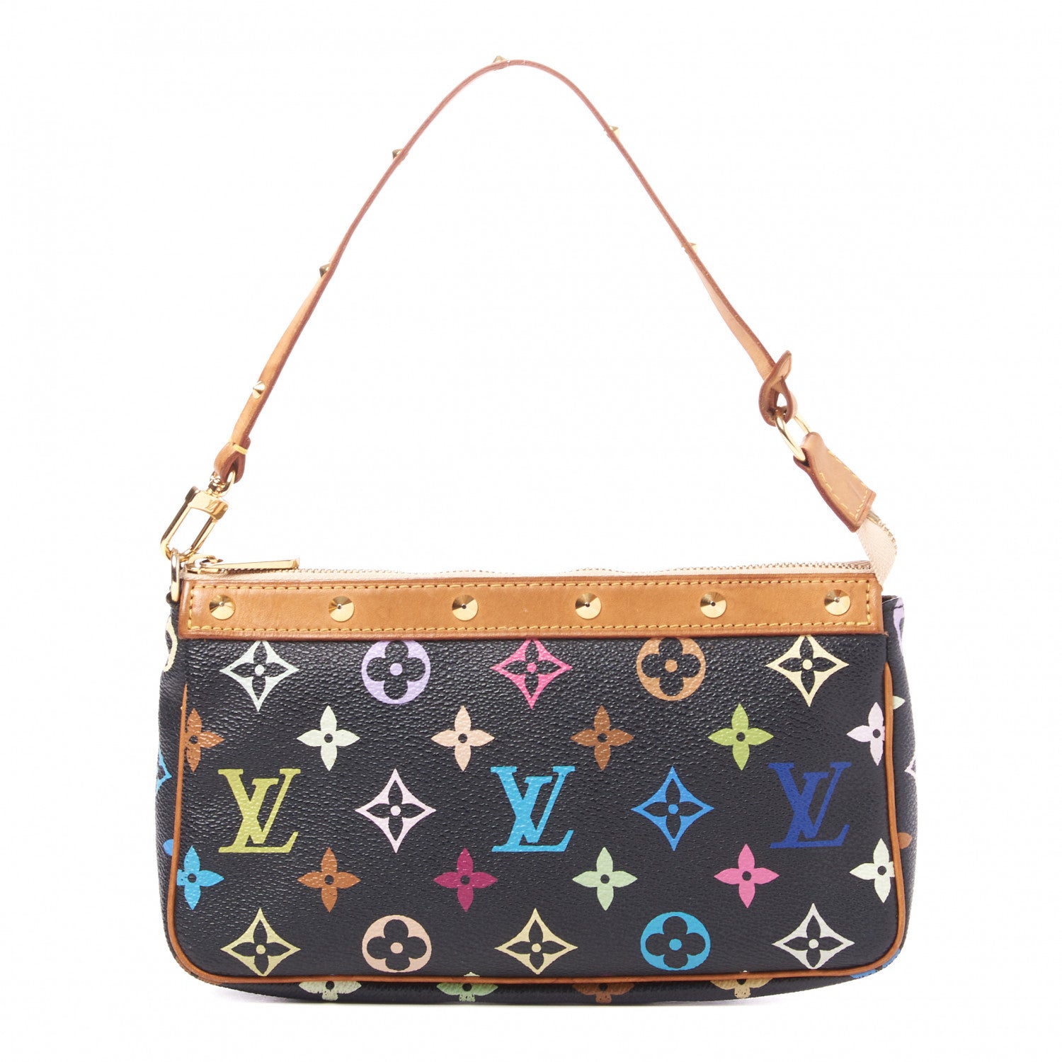 Louis Vuitton Monogram Multicolor Pochette Accessories Black 1 of 8