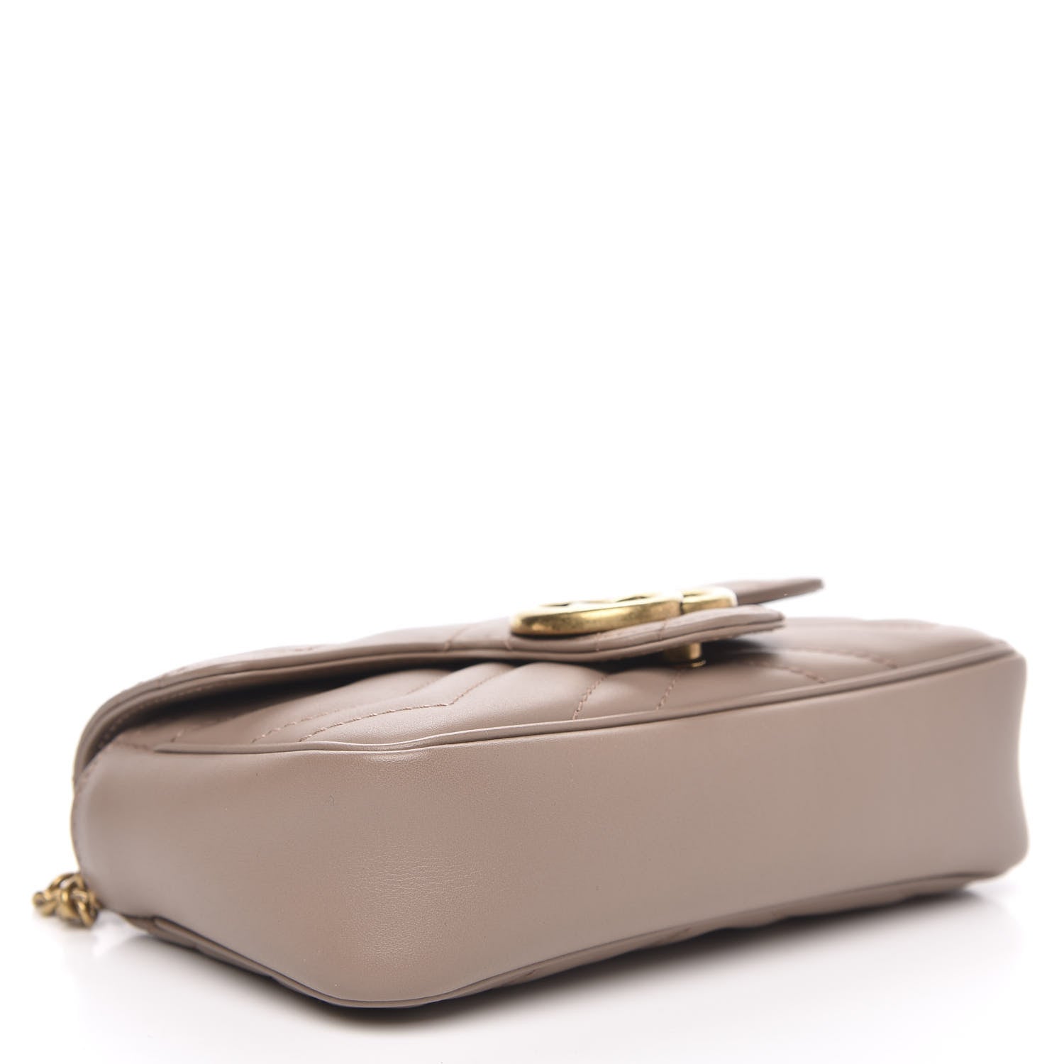 Gucci Calfskin Matelasse Super Mini GG Marmont Shoulder Bag Porcelain Rose 4 of 10