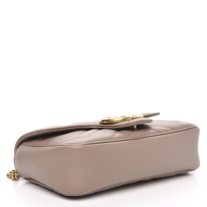 Gucci Calfskin Matelasse Super Mini GG Marmont Shoulder Bag Porcelain Rose 4 of 10