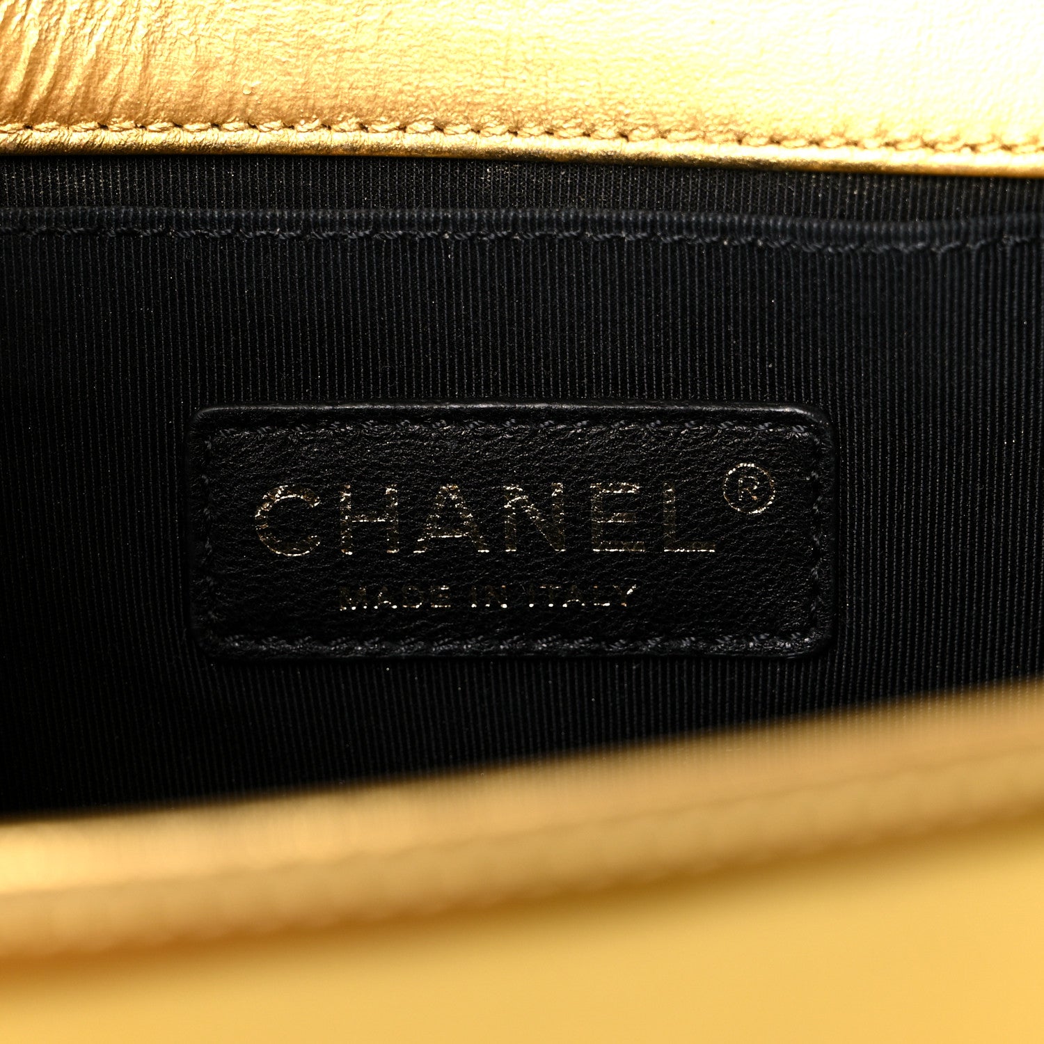 Chanel Metallic Patent Calfskin Quilted Medium Boy Flap Gold 6 of 16