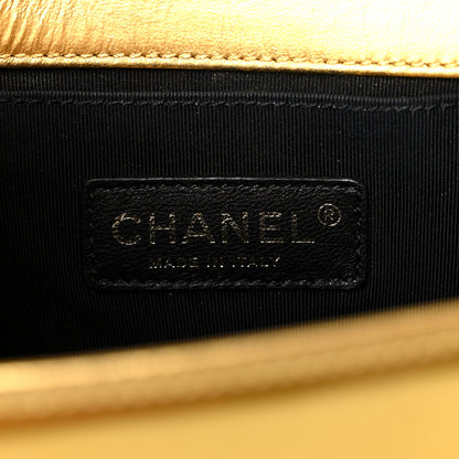 Chanel Metallic Patent Calfskin Quilted Medium Boy Flap Gold 6 of 16