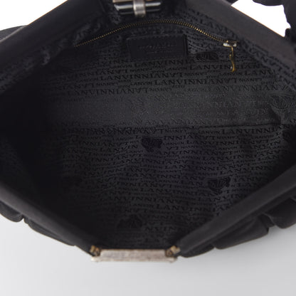 Lanvin Satin Pleated Shoulder Bag Black 7 of 8