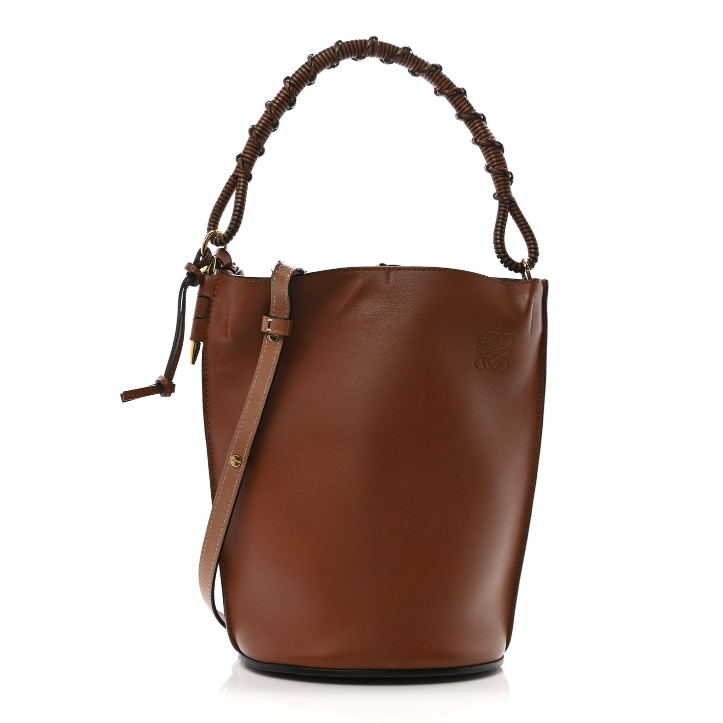 Calfskin Gate Bucket Bag Brown