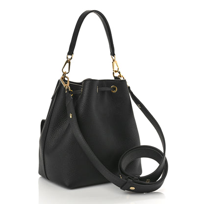 Louis Vuitton Calfskin Lockme Bucket MM Black 3 of 8