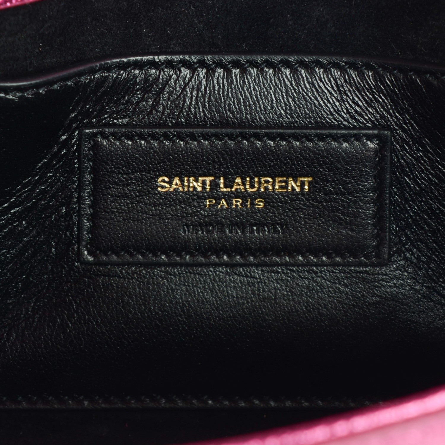 Saint Laurent Metallic Calfskin Small Classic Monogram Satchel Fuchsia 8 of 11