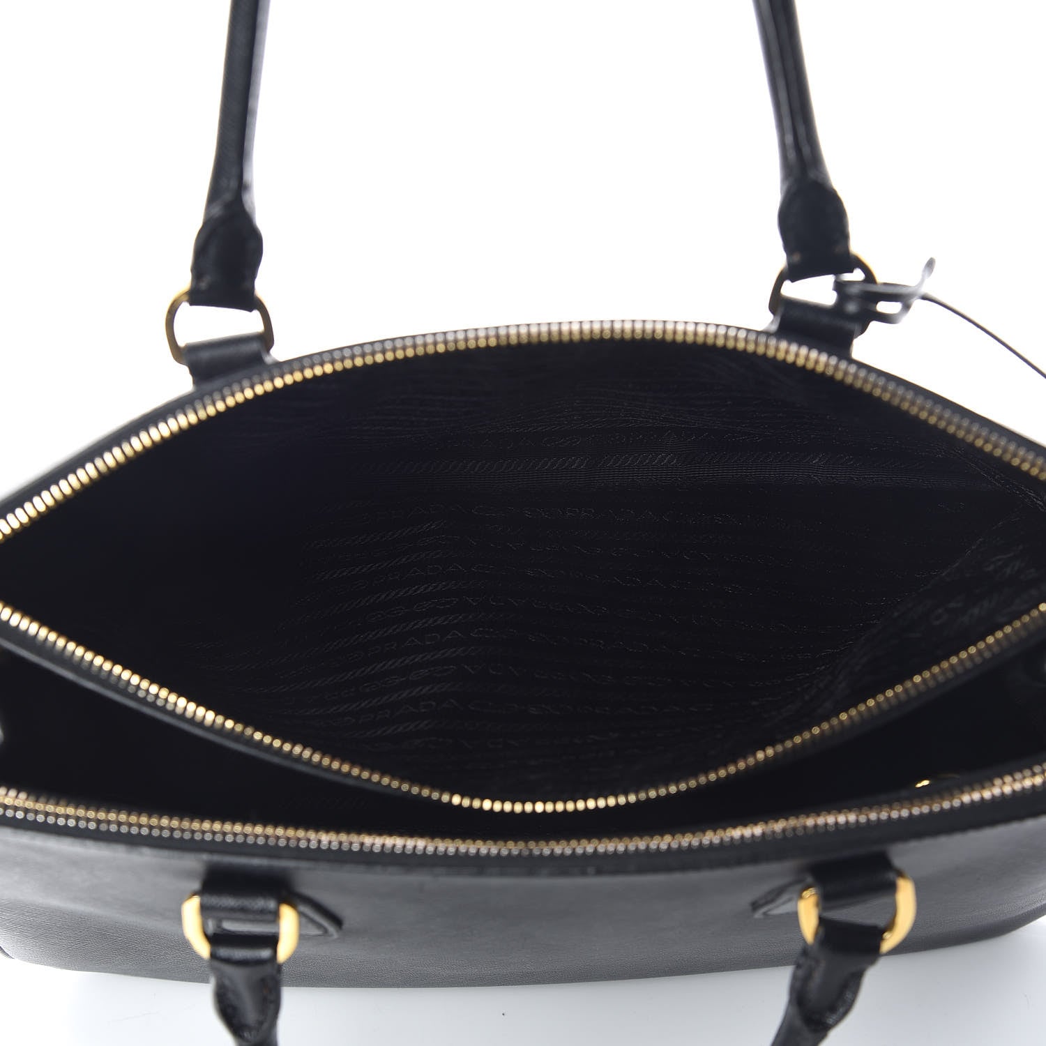 Prada Saffiano Medium Galleria Double Zip Tote Black 6 of 12