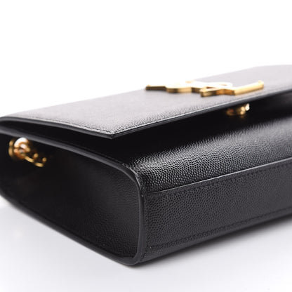 Saint Laurent Grain De Poudre Small Monogram Kate Satchel Black 8 of 9