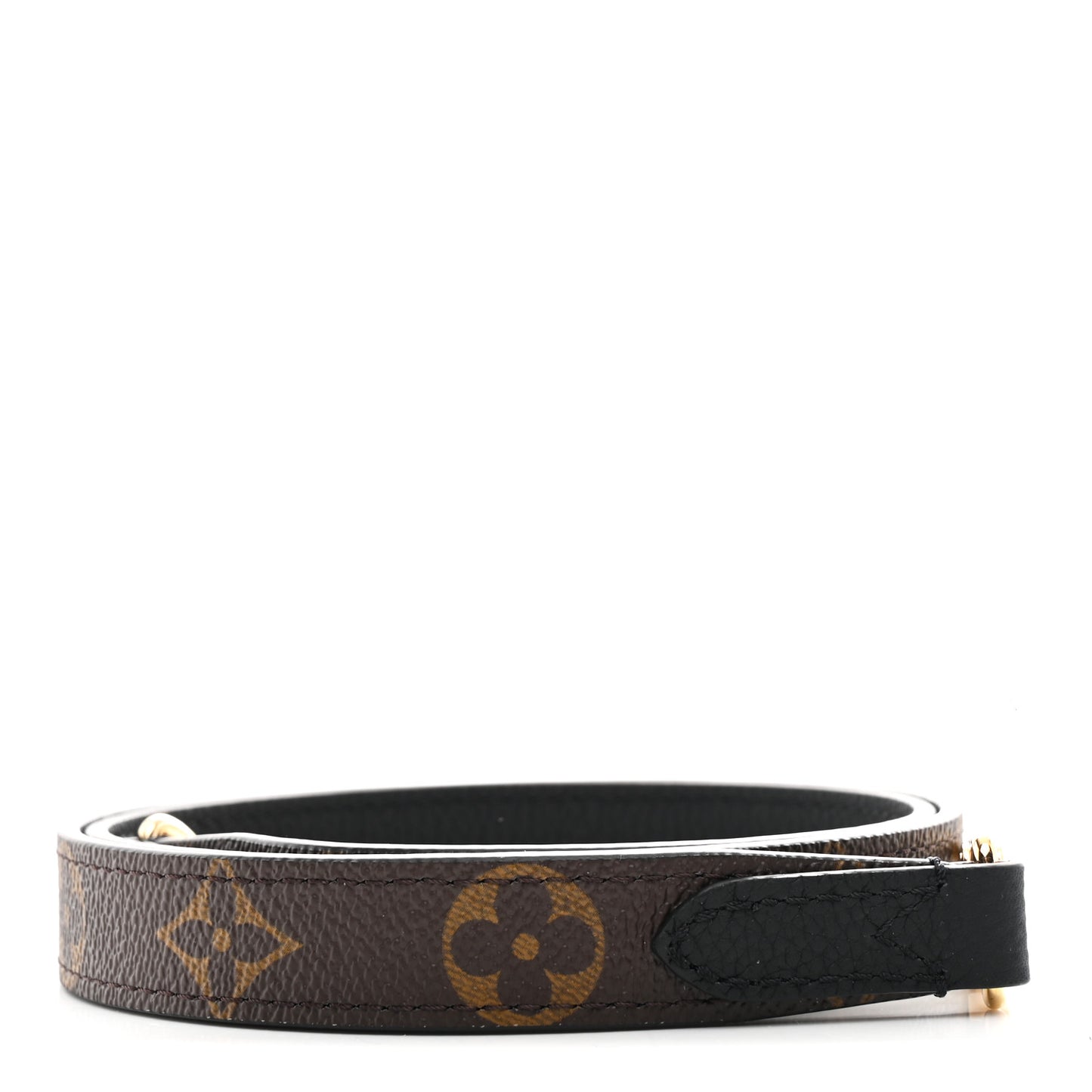 Calfskin Monogram Shoulder Strap Black