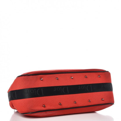 Christian Dior Satin Crystal Hardcore Shoulder Bag Red 5 of 14