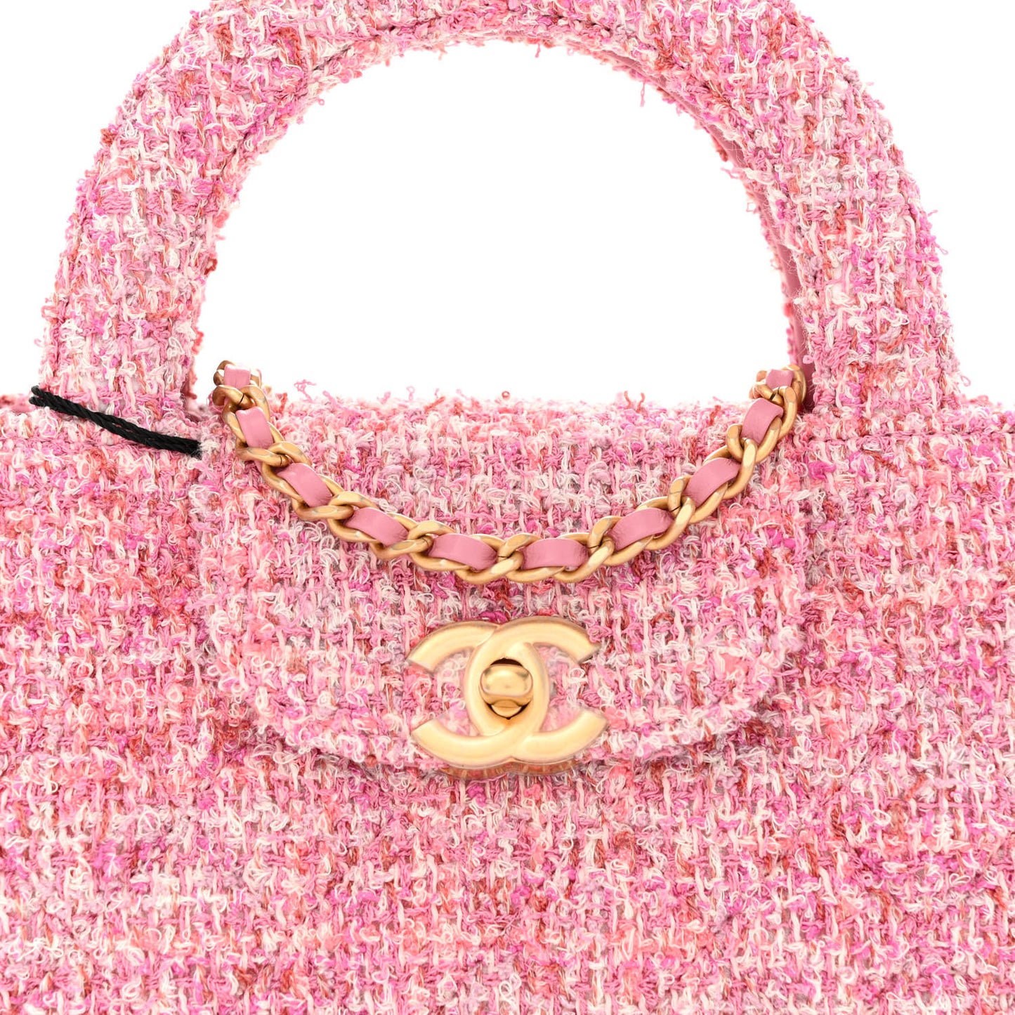 Tweed Quilted Nano Kelly Shopper Pink