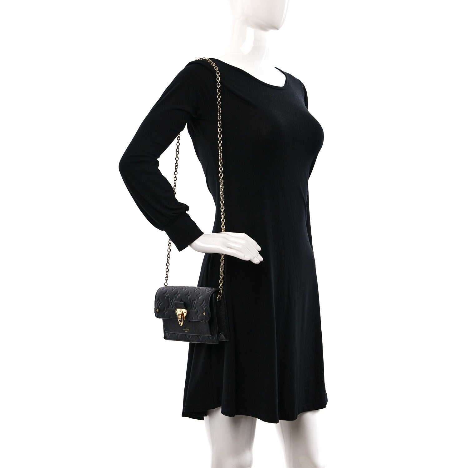 Louis Vuitton Empreinte Vavin Chain Wallet Black 2 of 19