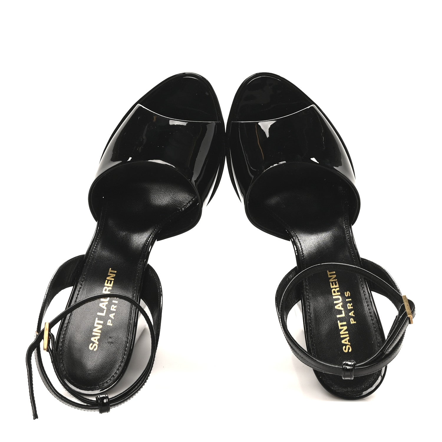 Saint Laurent Vernice Grupy Sexy 95 Tanouk Platform Sandals 37.5 Black 2 of 9