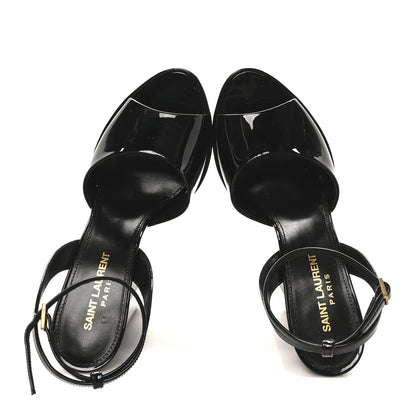 Saint Laurent Vernice Grupy Sexy 95 Tanouk Platform Sandals 37.5 Black 2 of 9