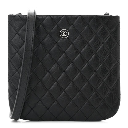 Chanel Aged Calfskin Quilted Crossbody Bag Black 1 of 10