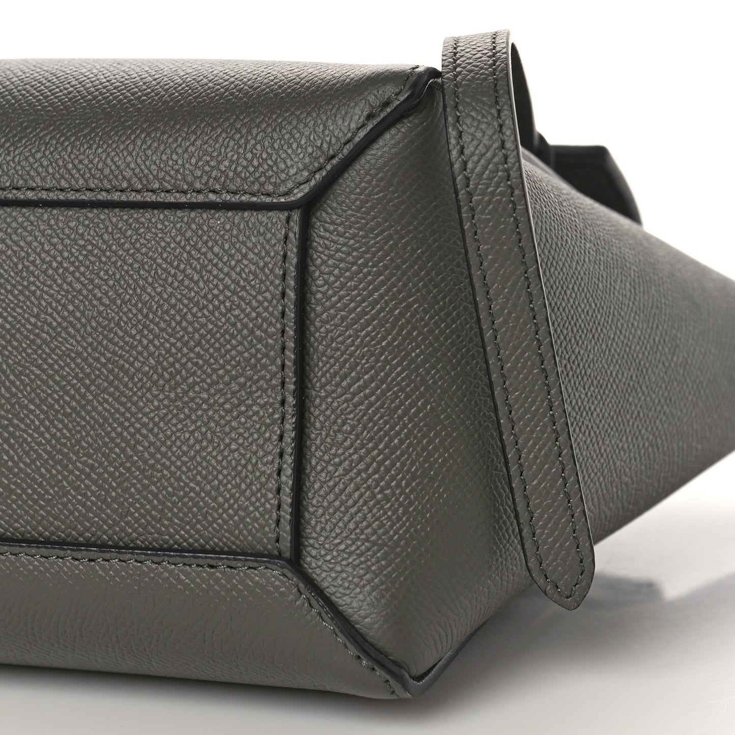 Grained Calfskin Nano Belt Bag Grey