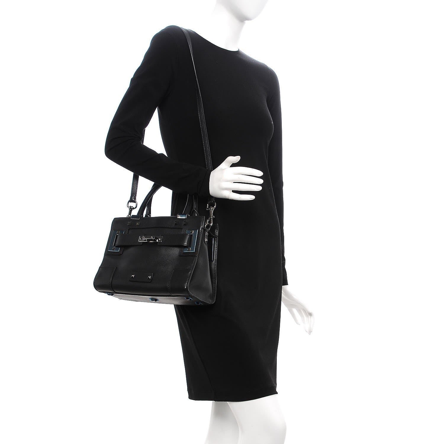 Valentino Garavani Vitello My Rockstud Tote Black 2 of 8