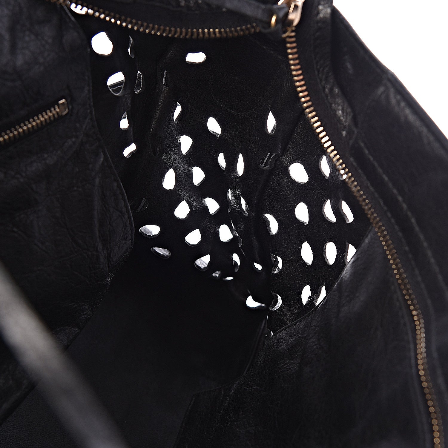 Balenciaga Agneau Classic Hardware Perforated Dot City Black 12 of 17