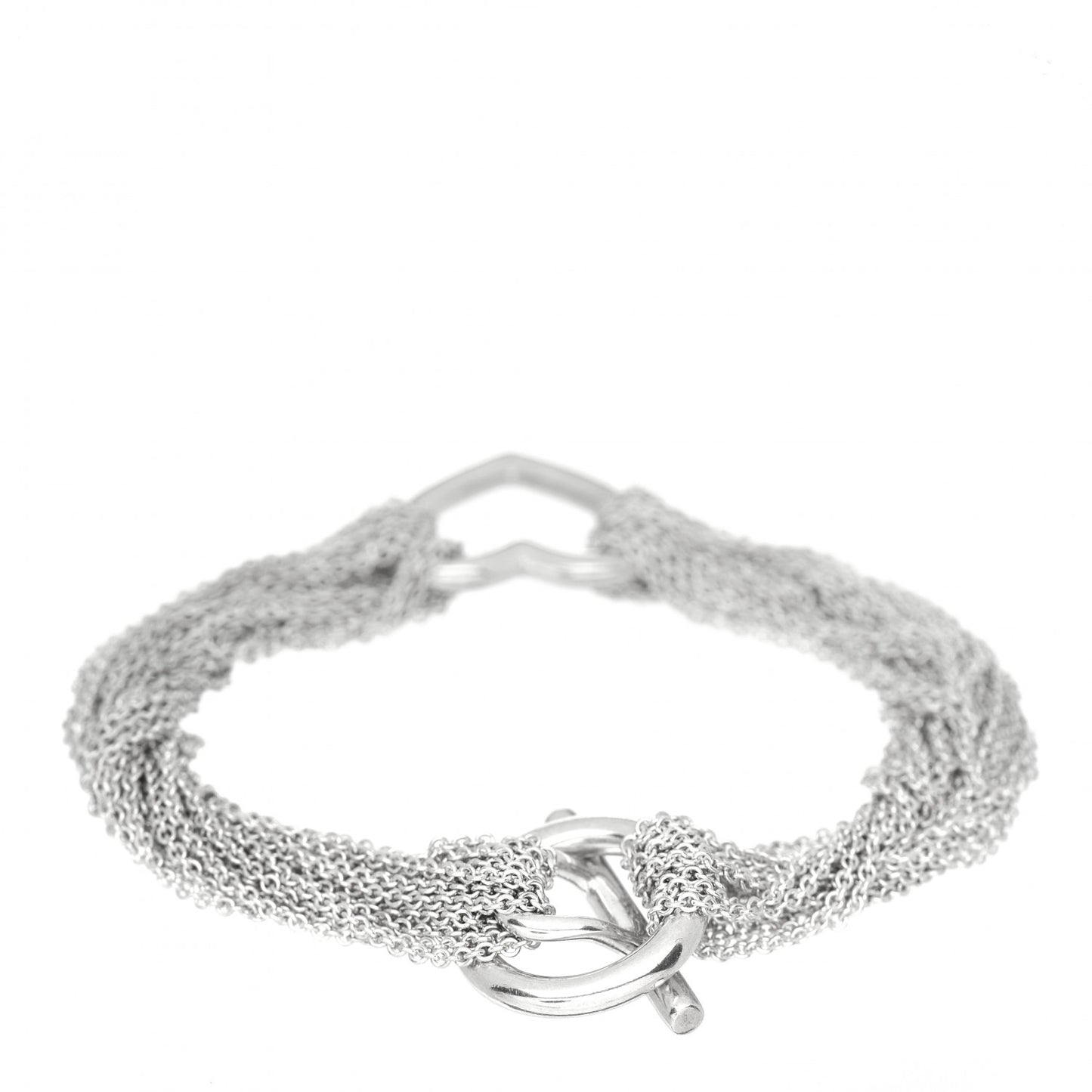 Sterling Silver Heart Mesh Bracelet