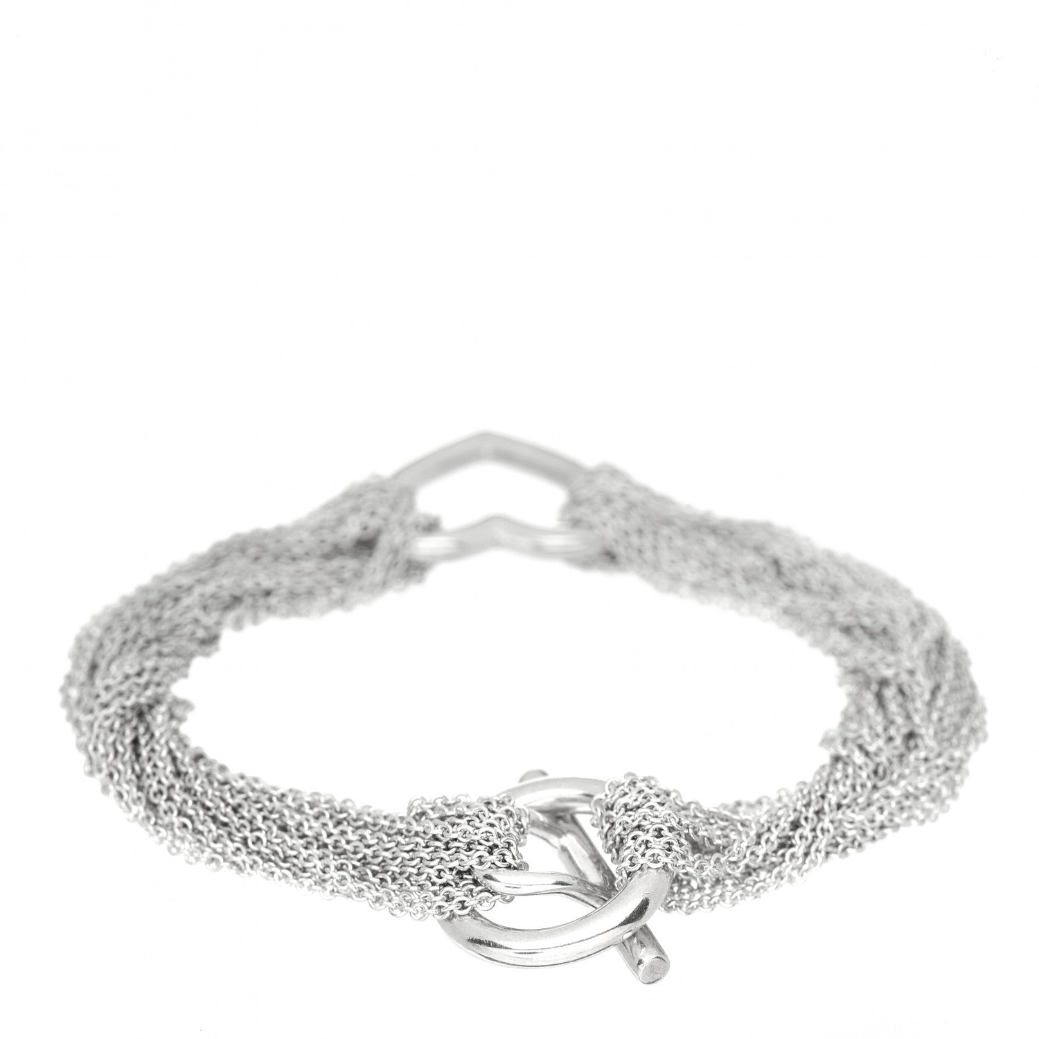 Tiffany Sterling Silver Heart Mesh Bracelet 3 of 4
