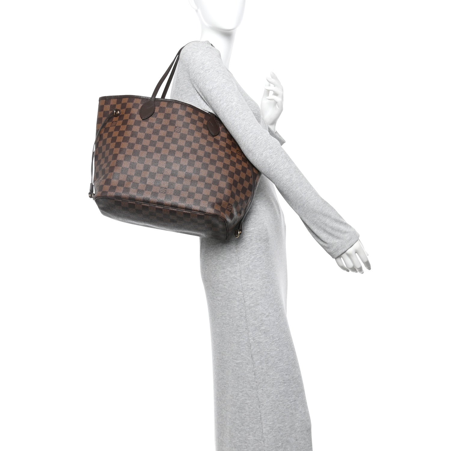 Louis Vuitton Damier Ebene Neo Neverfull MM Rose Ballerine 2 of 15